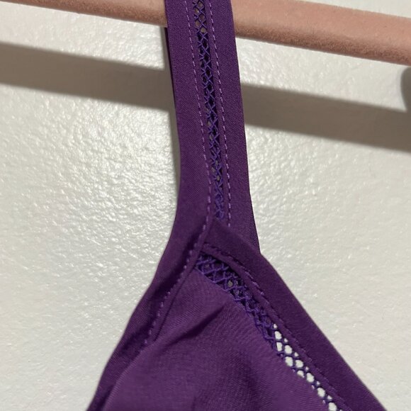 White House Black Market Womens Ruffle Tank Size S Purple Fairycore Whimsical - Picture 3 of 5